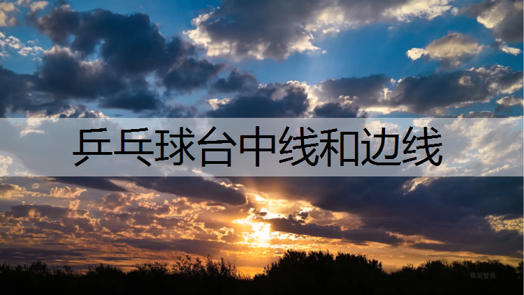 乒乓球台中线和边线